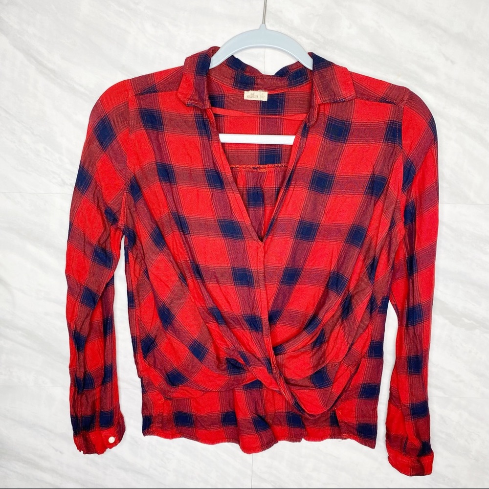Hollister High Low Flannel XS